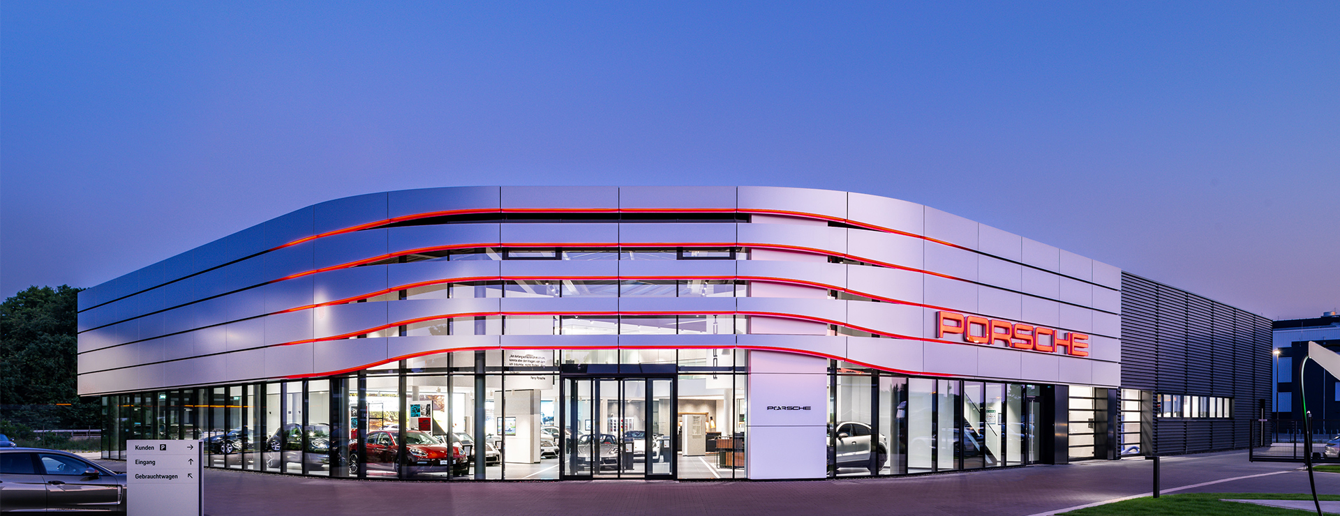 Außenaufnahme des Porsche Zentrum Lüneburg